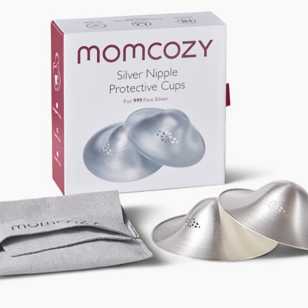 Momcozy 999 Silver Nursing Cups | Original Perforated Breathable Design